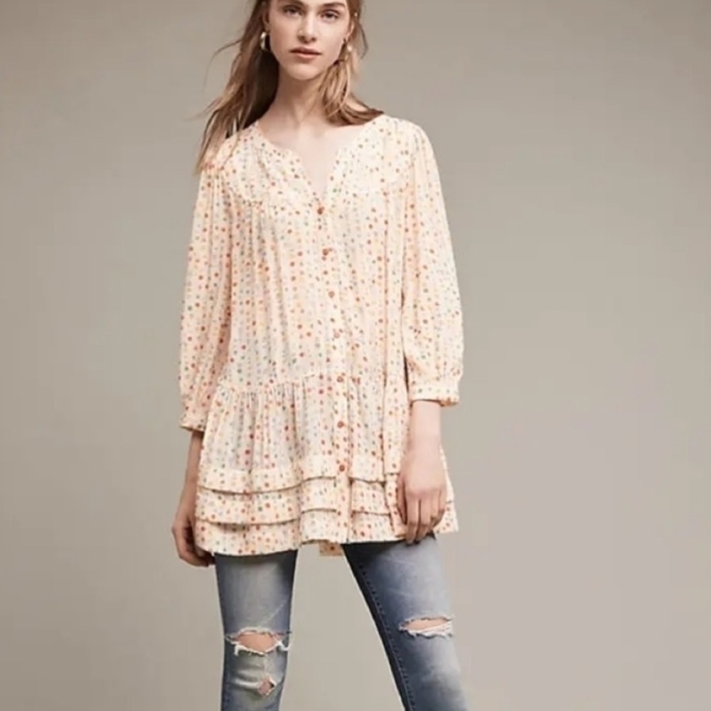 Maeve Anthropologie Multicolor Polka Dot
